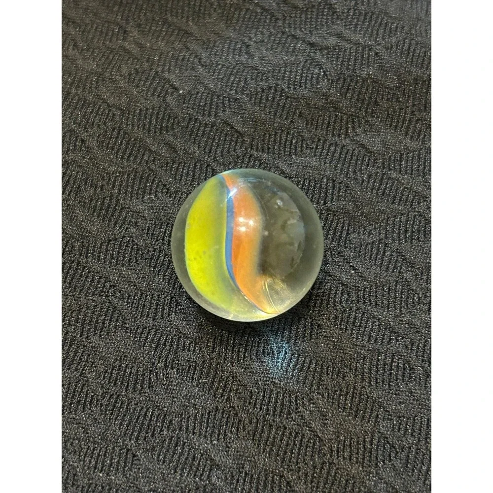 VintageMarbles Lot of 3 | Blue Swirl, Green Ribbon, Clear Core (1) 3/4